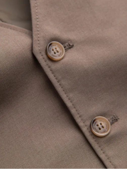 Trendy béžová elegantní vesta V2 BLZV-0112