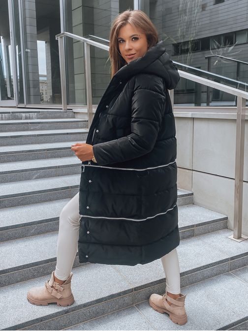 Nádherná dámská zimní bunda v černé barvě Diamon Premium