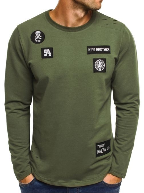Zelené moderní tričko s nášivkami ATHLETIC 745