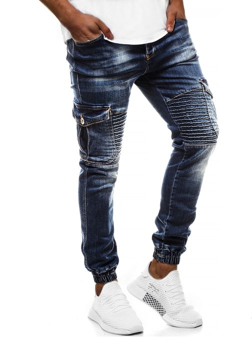 TMAVĚ MODRÉ STYLOVÉ JOGGER KALHOTY G/1064