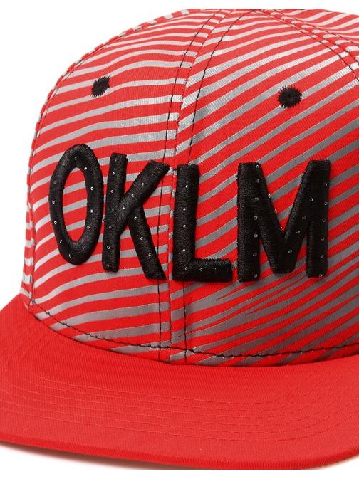 OKLM krásná červená snapback kšiltovka