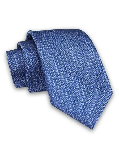 Vzorovaná modrá pánská kravata Alties