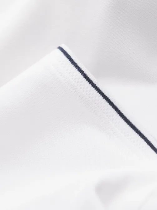 Pánská polokošile bez knoflíků v bílé barvě V1 om-poss-0110