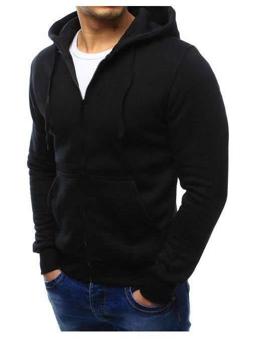 Stylová černá mikina s kapucí