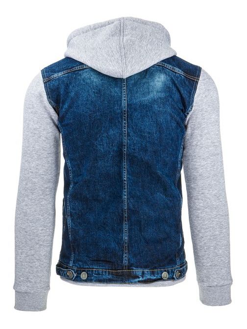 Moderní pánská džínová bunda modrá
