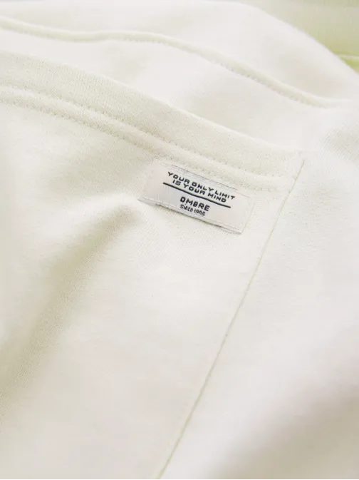 Krémové tepláky s trendy prošíváním V11 PABS-0173