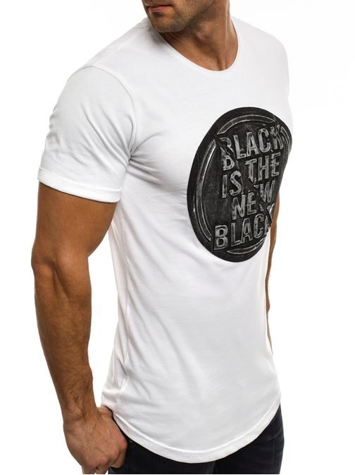 Bavlněné bílé 3D tričko s potiskem BREEZY 282