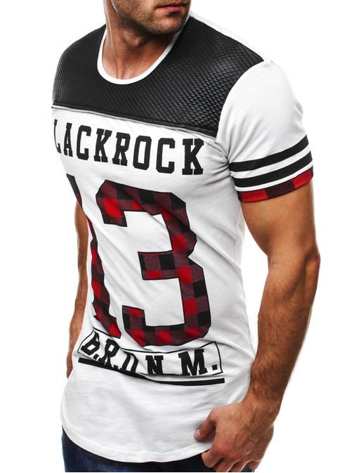 Stylové bílé pánské prodloužené tričko BLACK ROCK 512062