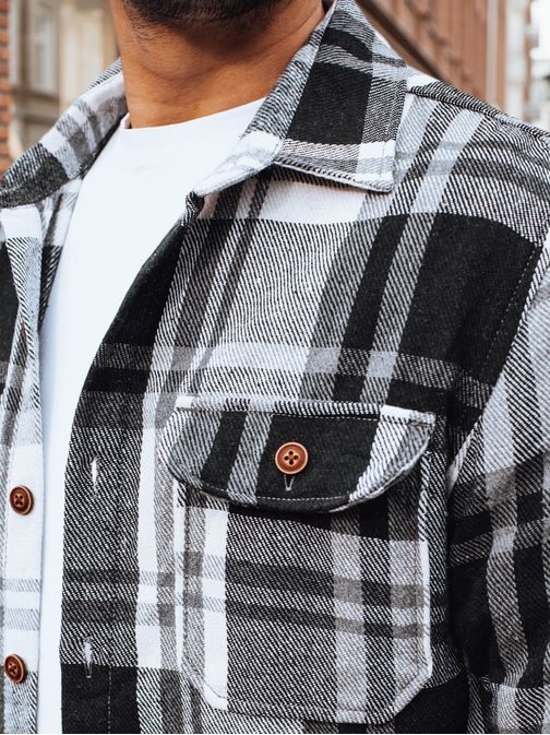 Kostkovaná flanelová košile s náprsními kapsami