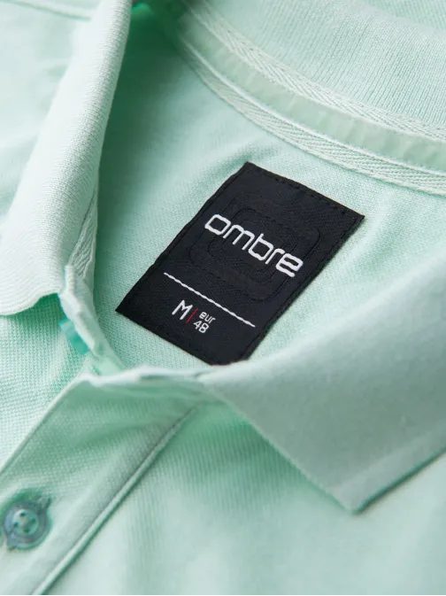 Pánská polokošile ležérní mátová V1 POSS-0103