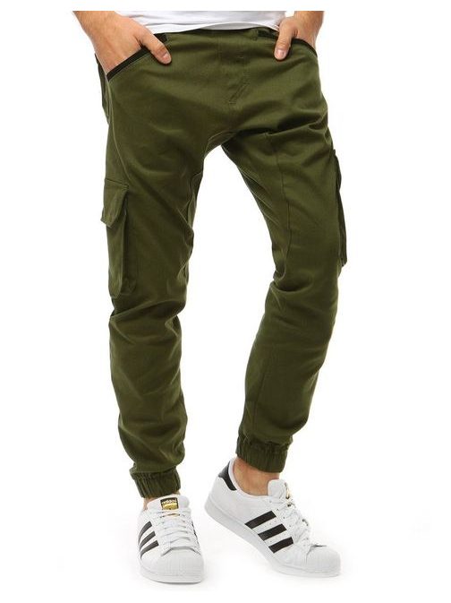 Módní zelené jogger kalhoty