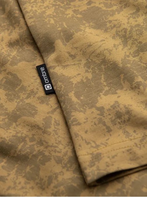 Jedinečné olivové bavlněné tričko V3 TSFP-0223