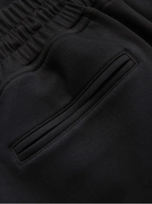 Trendy černé pánské šortky s logem V1 SRBC-0153