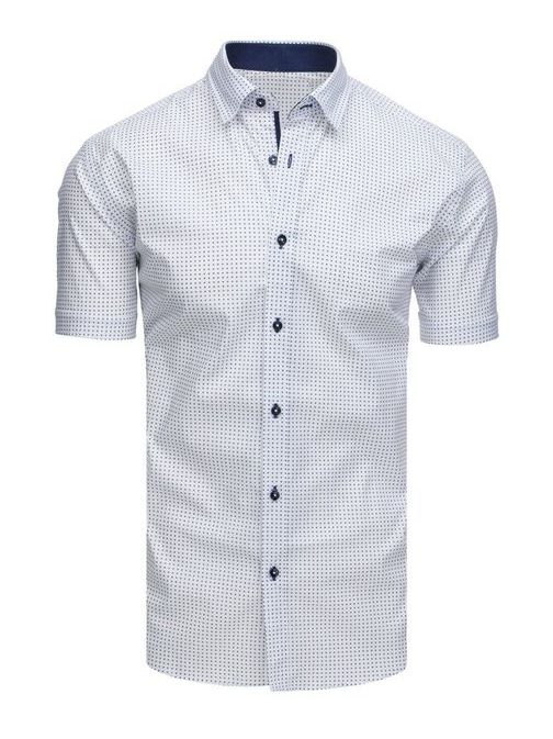 Perfektní bílá elegantní vzorovaná košile