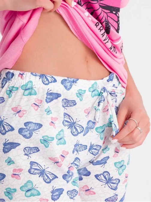 Růžové dámské pyžamo ULR319