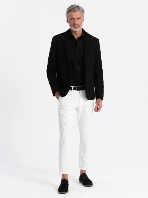 Trendy černé pánské sako V3 BLZB-0118