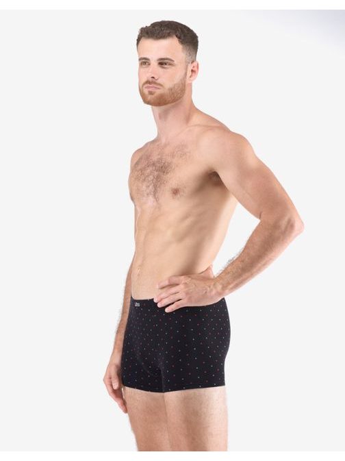 Trendy černé vzorované pánské boxerky