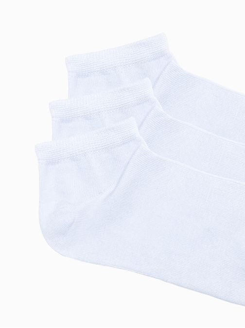 Bílé kotníkové ponožky U378 (3 ks)