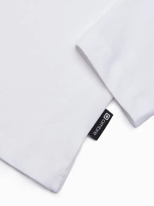 Tričko s dlouhým rukávem v bílé barvě L133