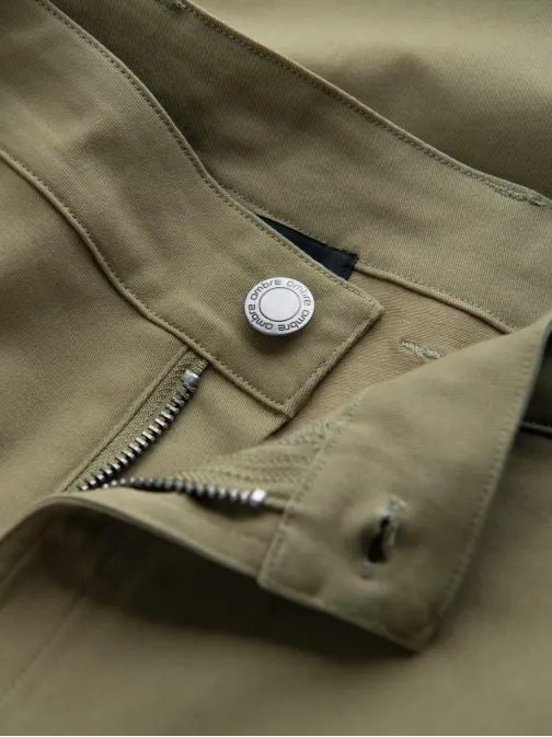 Trendové olivové pánské joggery 2 PACG-0204