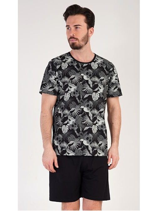 Trendy černé pánské pyžamo Albert