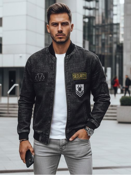 Stylová černá bomber bunda