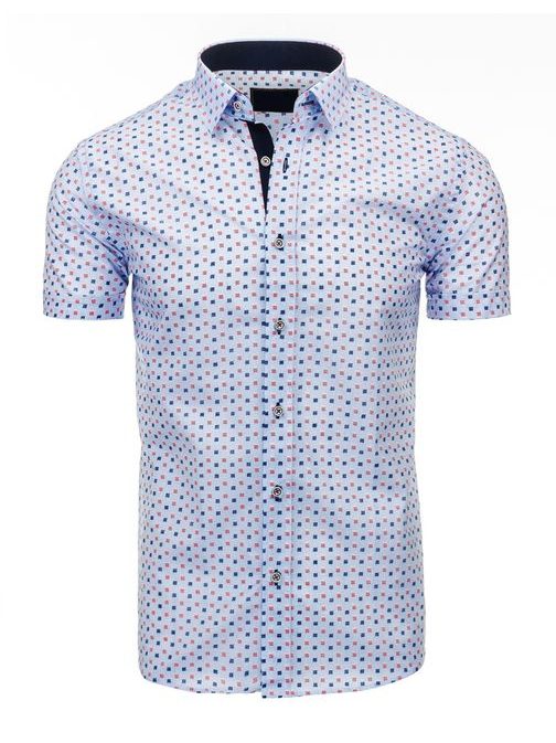 Nádherná moderní košile s krátkým rukávem modrá