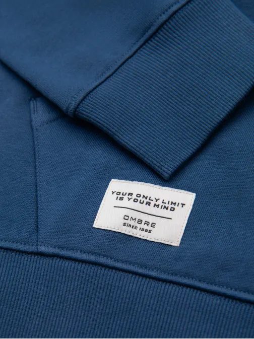 Módní modrá mikina s kapucí SSBN-0270