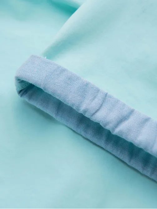 Tyrkysové chinos kraťasy s lemem V4 W421