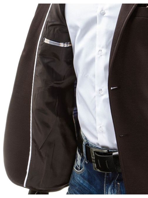 Stylové pánské sako v elegantní hnědé barvě