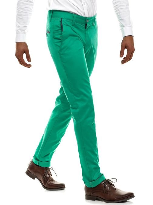 Zelené chinos kalhoty s lemovanými kapsami BLACK ROCK 208