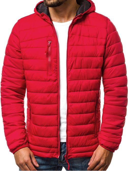 Přechodná červená bunda s kapucí JS/LY15