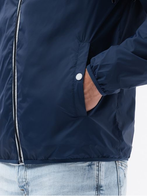 Jedinečná přechodná bunda s kapucí v granátové barvě P0110-V2