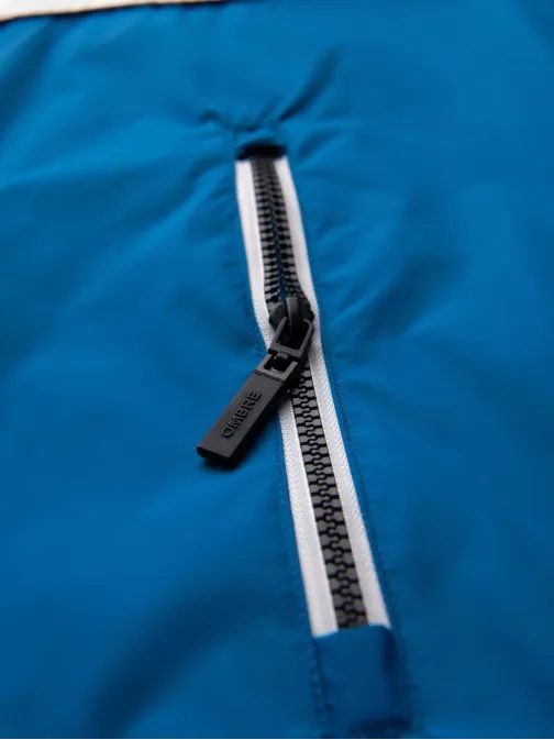 Pohodlná modro-grafitová přechodná sportovní bunda V2 JANP-0194