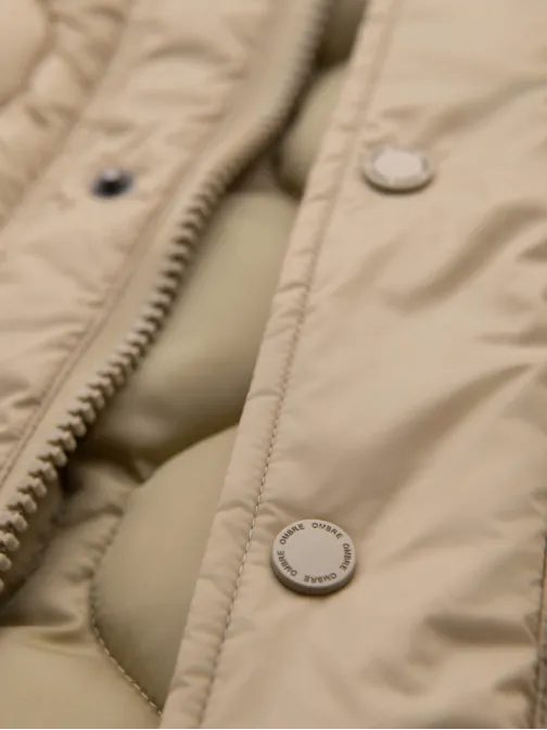 Módní béžová pánská přechodná bunda V1 JALP-0215