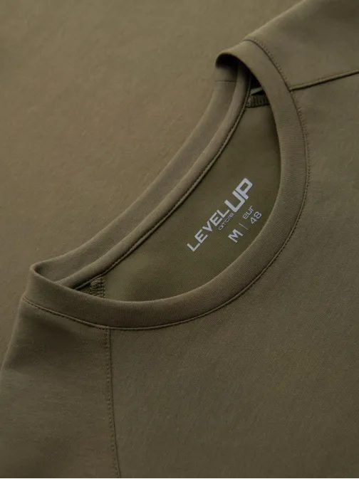 Základní olivové tričko s krátkým rukávem V4 TSCT-0240