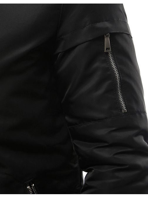 Atraktivní pánská černá bunda