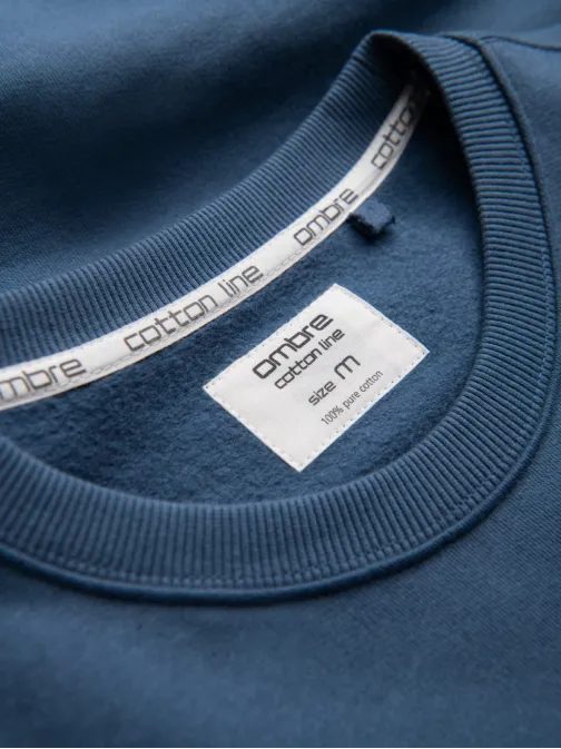 Základní tmavě modrá mikina bez kapuce V4 SSBN-0175