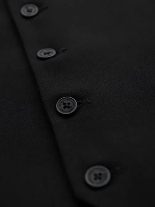 Pánská módní černá vesta V4 BLZV-0142