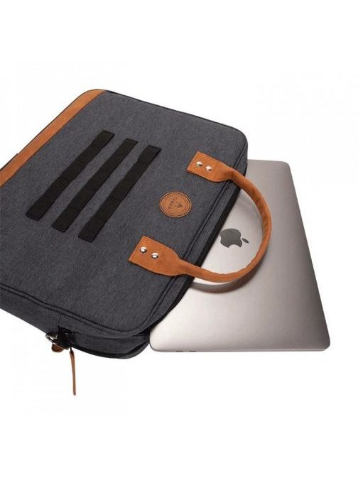 Tmavě šedá taška na notebook Cabaia Messenger Londres