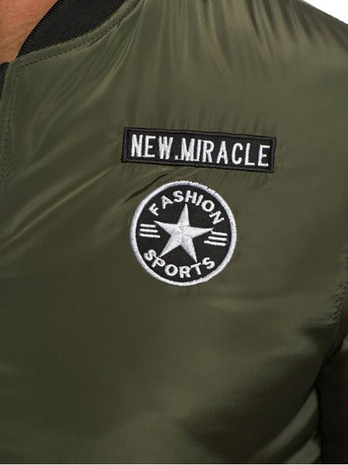 Originální khaki pánská bomber bunda J.STYLE AK92