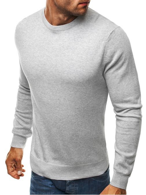Klasický šedý pánský svetr NEW MEN 9020