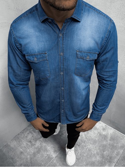Nebesky modrá džínová košile O/C99