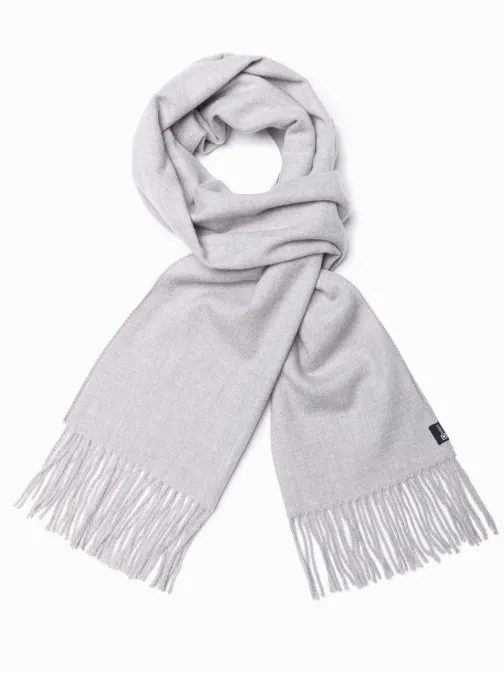 Šedý hřejivý pánský šál A375