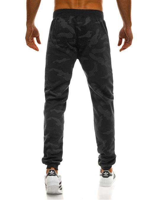 Černé maskáčové jogger kalhoty J.STYLE AK34