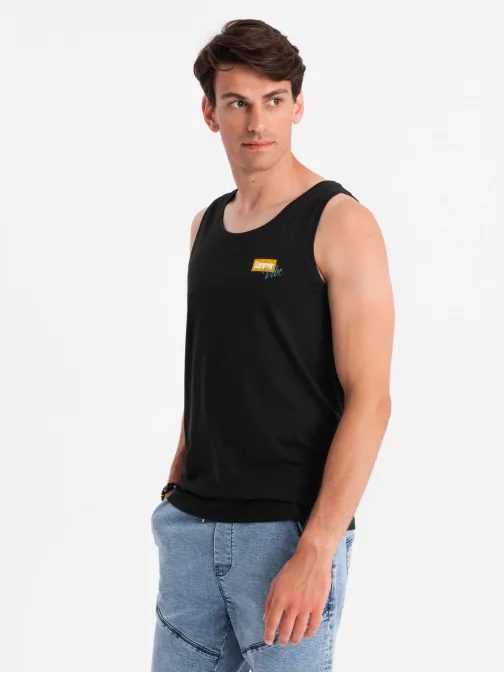 Černé tílko s letním motivem V1 TSTT-0191