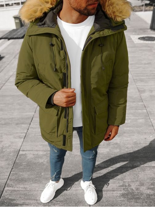 Zelená parka ve stylovém provedení JB/JP1173/8Z