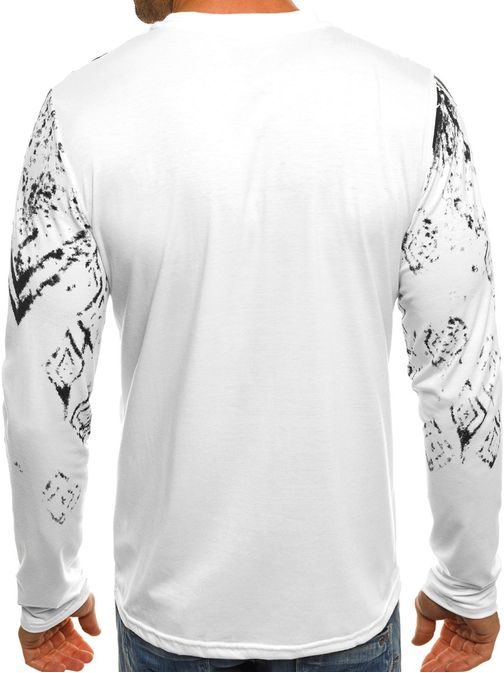 Bílé tričko s atraktivním potiskem J.STYLE SX021