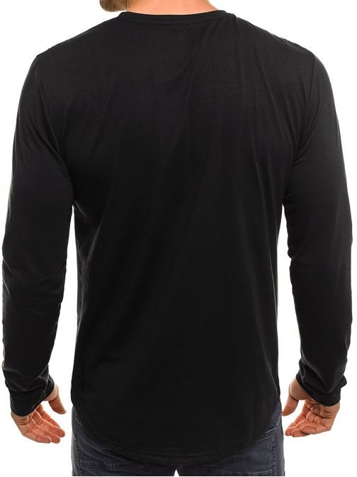 Černé tričko s maskáčovým vzorem J.STYLE SX072