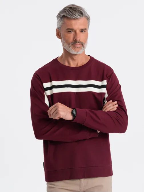 Bordó mikina bez kapuce B1279